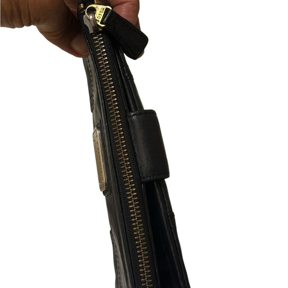 Fossil Black Leather women's vintage wallet in great condition soft with zipper - Picture 11 of 14